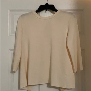 Cream open tie back sweater